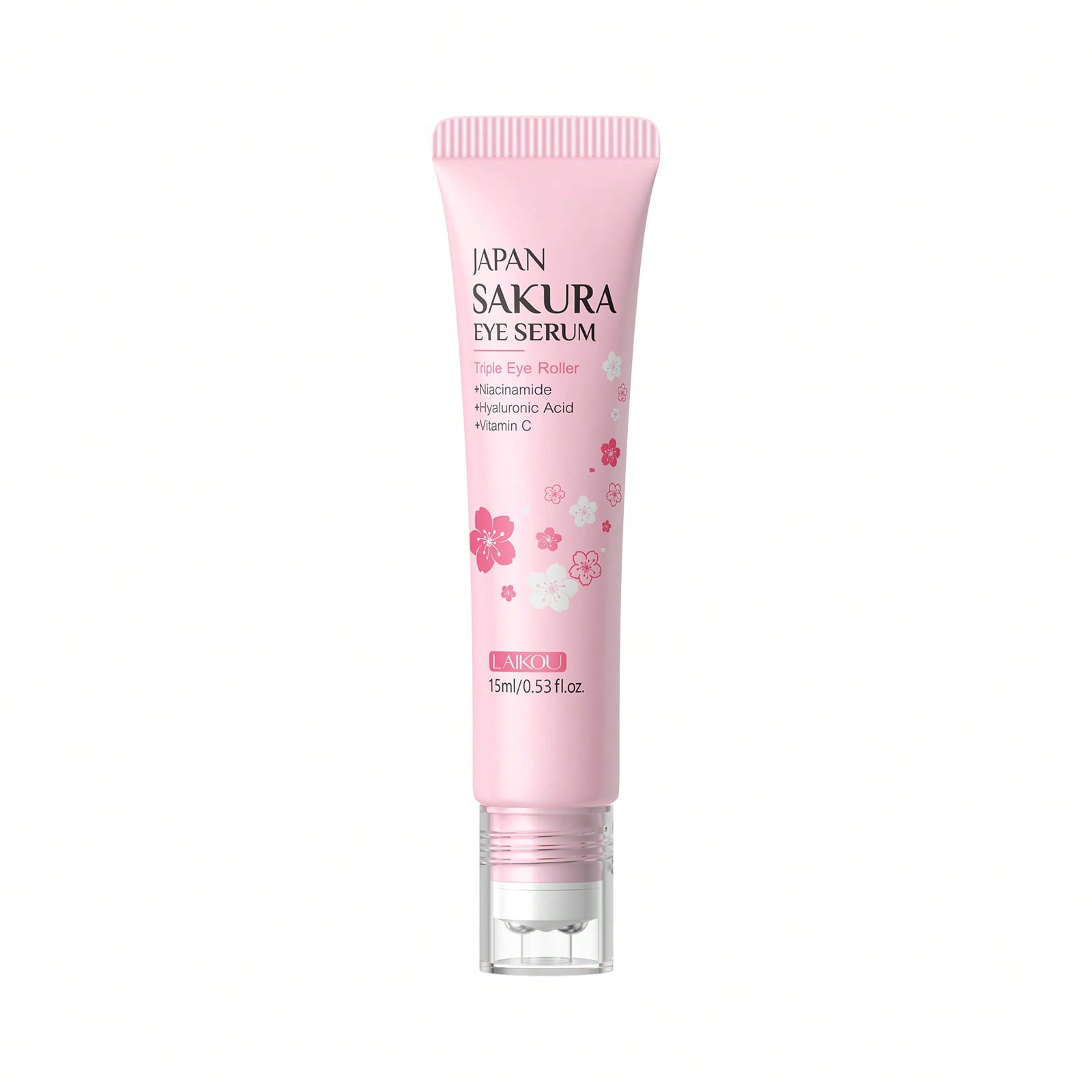 

LAIKOU Sakura Anti- Wrinkle Eye Cream with Roller Ball Quick Drying Hydrating Hyaluronic Acid Refreshing Eye Serum 15ml 15g