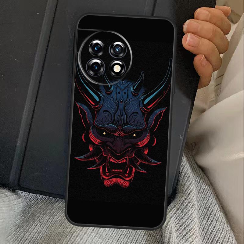 Samurai Oni Mask Case For OnePlus 15 13T 13 12 11 13R 12R 10R 10T 8T OnePlus Nord 5 CE 3 4 Lite N20 N30 Cover