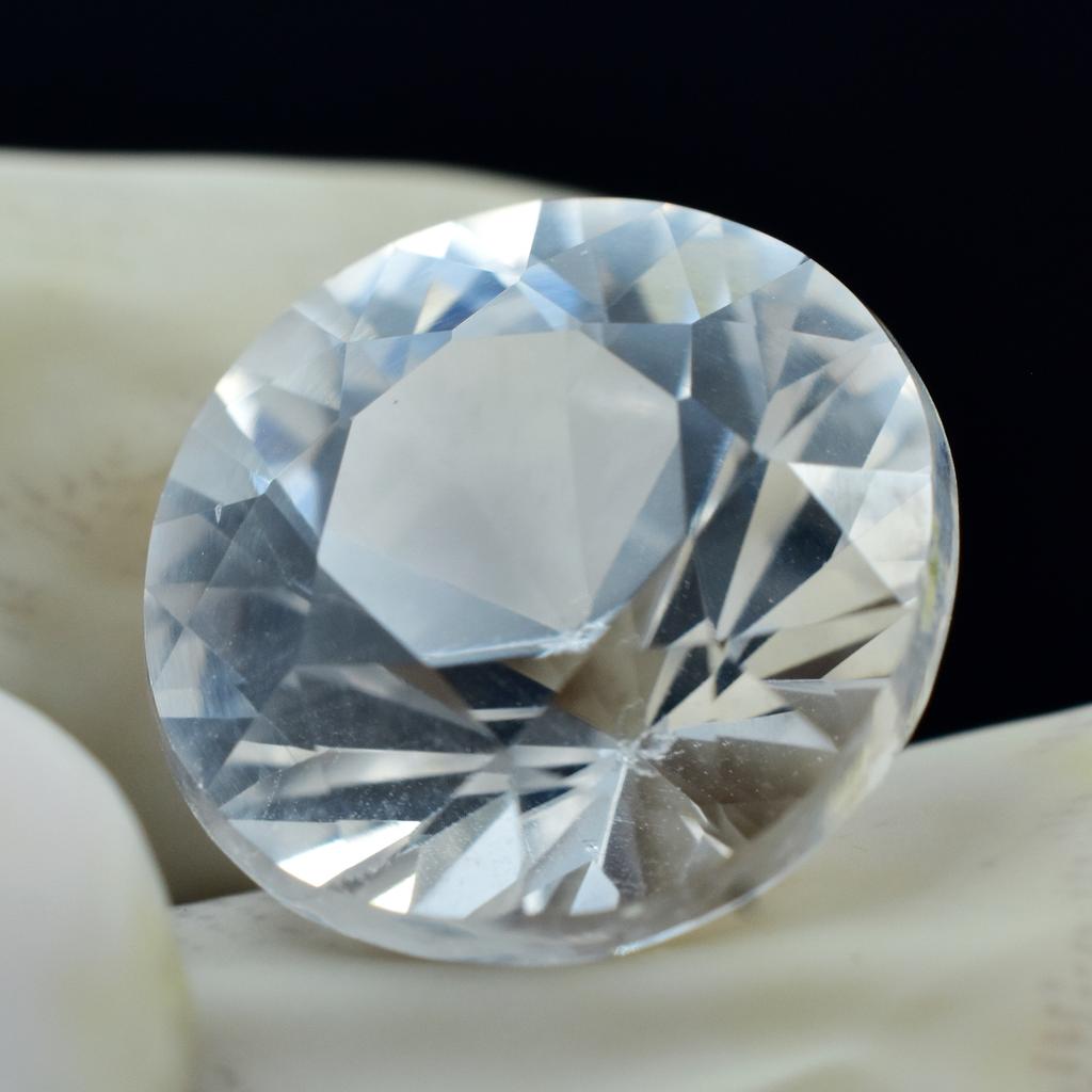 White Sapphire Round Cut 11.55 Carat CERTIFIED Natural Loose Gemstone