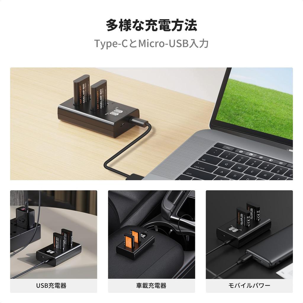 CONCEPT Charger for Sony LED Camera Battery Charger K&F NP-BX1 Cameras, ZV-1, ZV-1 II, Cyber-shot, DSC-RX100, DSC-RX100 II, Etc.,