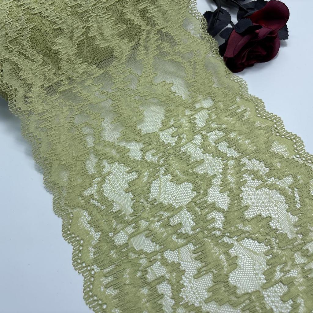 23 Wide Elastic Lace, Stretchy Spandex Sewing Mesh Lace Trim for Lingerie, Bra, Underwear, Garment, Crafting