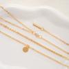 3Pcs/Set MultiLayer Round Disco Coin Chain Necklace for Women Simple Gold Color Pendant Necklaces Set Trendy Party Jewelry Gifts