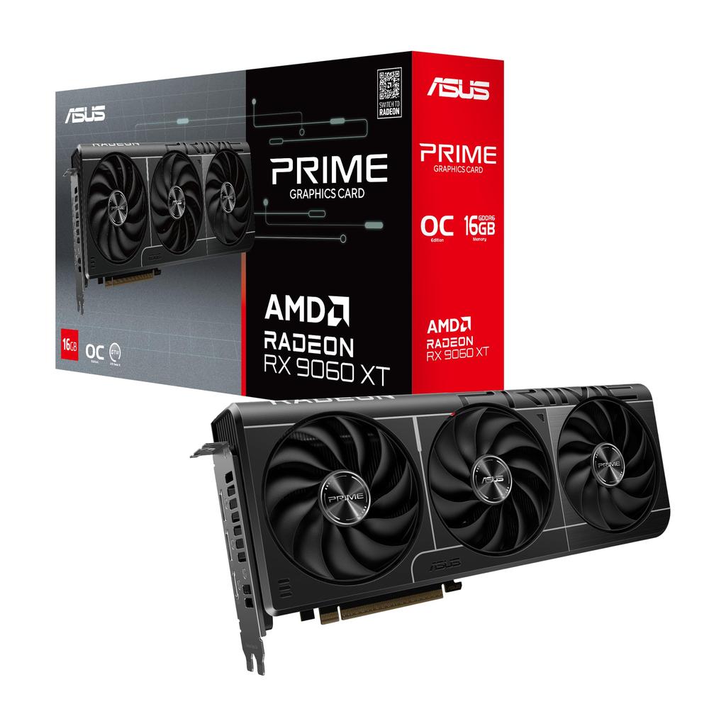 Asus AMD Radeon RX 9060 XT Grafikkarte 16GB GDDR6 OC Edition Japanisch PRIME-RX9060XT-O16G (Autorisierter Händler)
