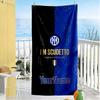 Inter Milan Personalized Text Beach Towel Quick-Dry Soft Microfiber Suitable for Sports Travel Swimming Yoga Bathroom Beach And Pool