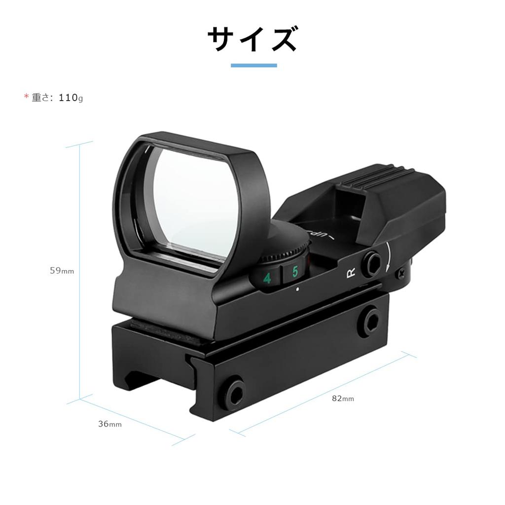 Open Dot Sight RG Multi-Reticle Reflex Sight Dot Sight Airsoft Sight