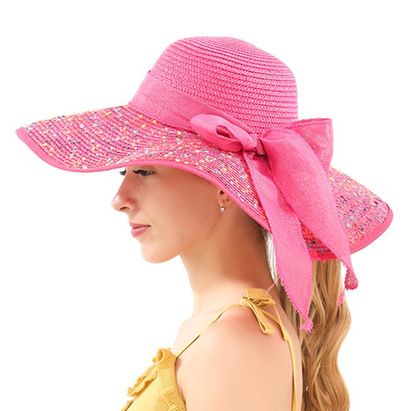 Korean Version Of Trendy Women'S Summer Sun Hat With Large Brim Straw Hat, New Sun Hat Beach Hat Sun Hat Outdoor Sun Hat