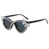 New, European and American personalized cat eye sunglasses, handmade large butterfly diamond-encrusted glasses exaggerated sunglasses B