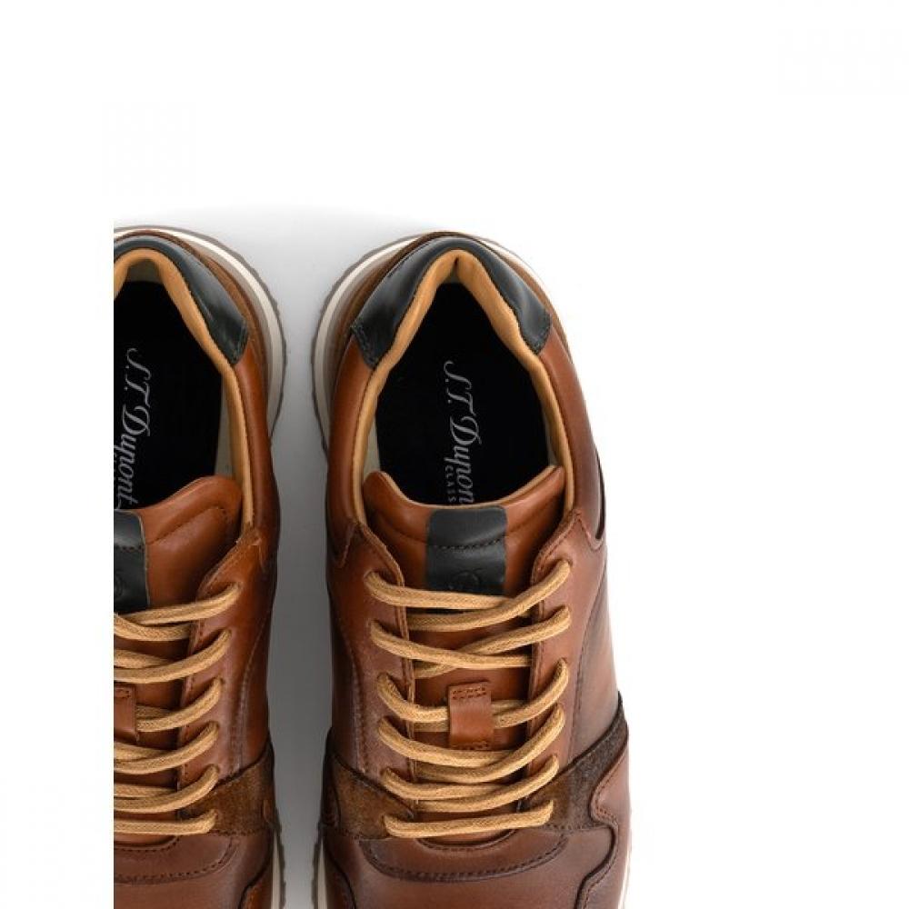 S.T. Dupont Athletic Business Casual Soft Leather Sneakers Pe5smc1at507pbr