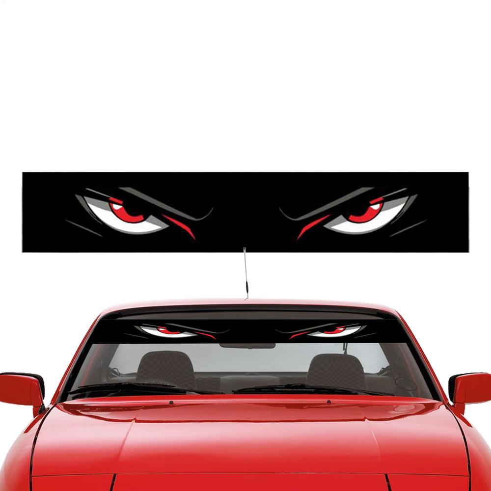 Car Front Trunk Windshield Sticker Long-Lasting Front Windshield Decals Adhesive Weatherproof Banner Sticker Car Decal Supplies