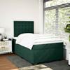 Boxspringbett mit Matratze Dunkelgrün 120 x 190 cm Samt
