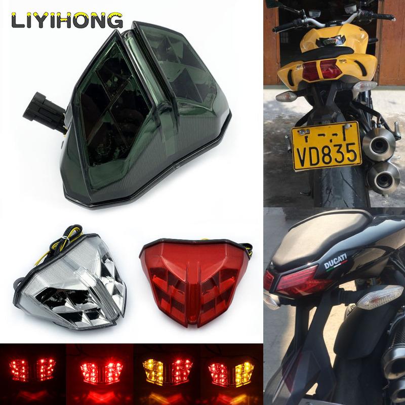 LED Brake Light For DUCATI Streetfighter 848 1100 2012 2013 2014 Motorcycle Integrated Blinker Lamp Rear Stop Taillight