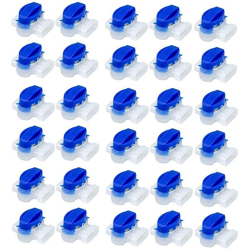 

AEE2-100Pcs Waterproof Cable Wire Connectors For Garden Auto Lawn Mower 3 Pore Terminal Blocks Robotic Lawnmower Connectors