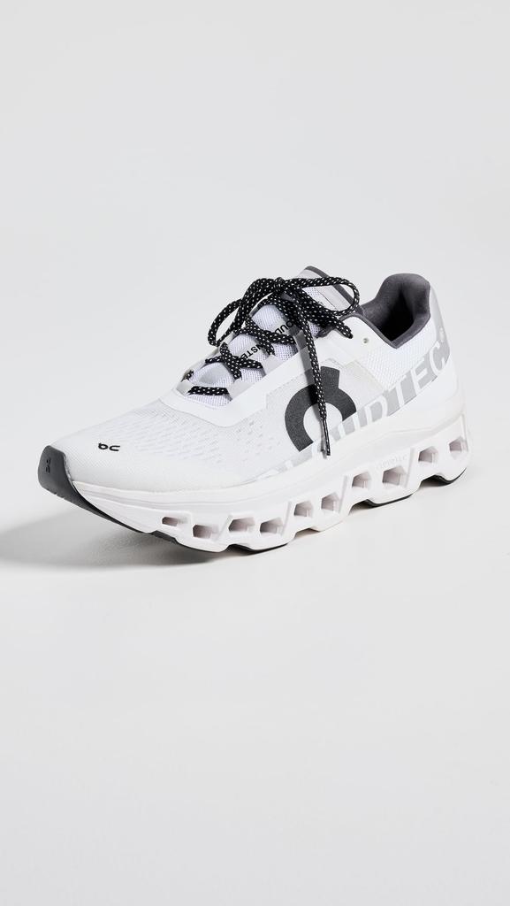 On Cloudmonster All White Running Size Women's Shoes, 24.5cm