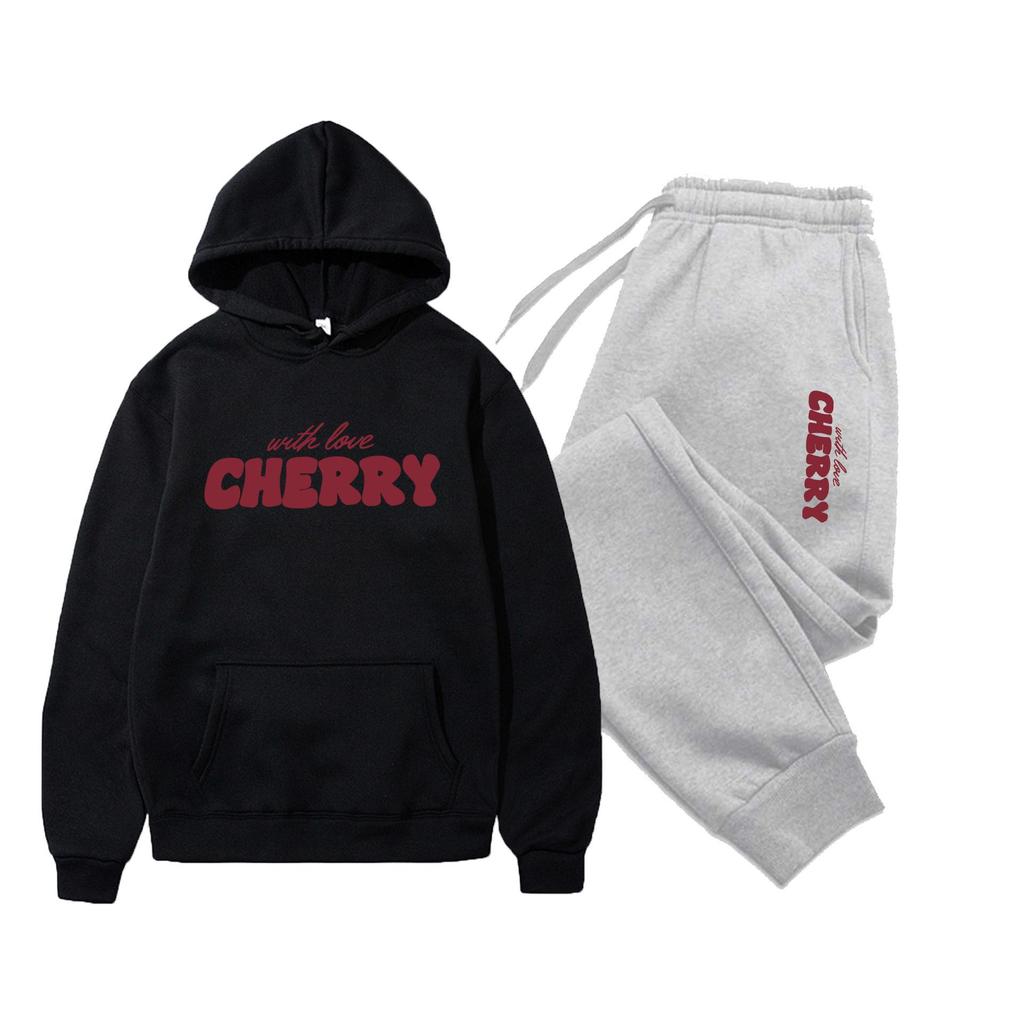 Trendy Men's & Women's Casual Printed Hoodie & Sweatpants Set