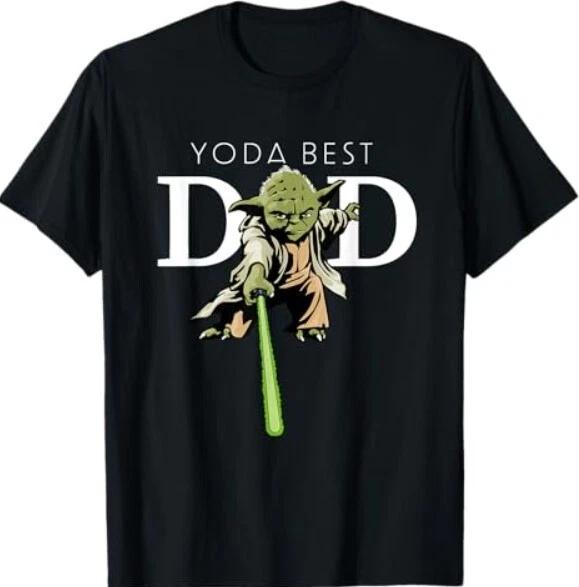 Star Wars Yoda Lightsaber Best Dad Father s Day T-Shirt L