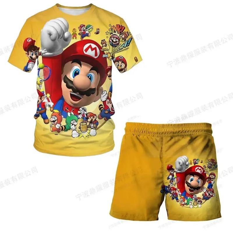 Directional Hot Selling Summer Boys Cool Dinosaur with Stars Printed Short-Sleeved Shorts Suit Abstract Style