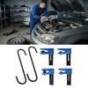Brake Line Clamp Tool Set Spring Action Hose Control Kit with 4 Clamps for Brake System Service, Garage Repair, and Inspection Work