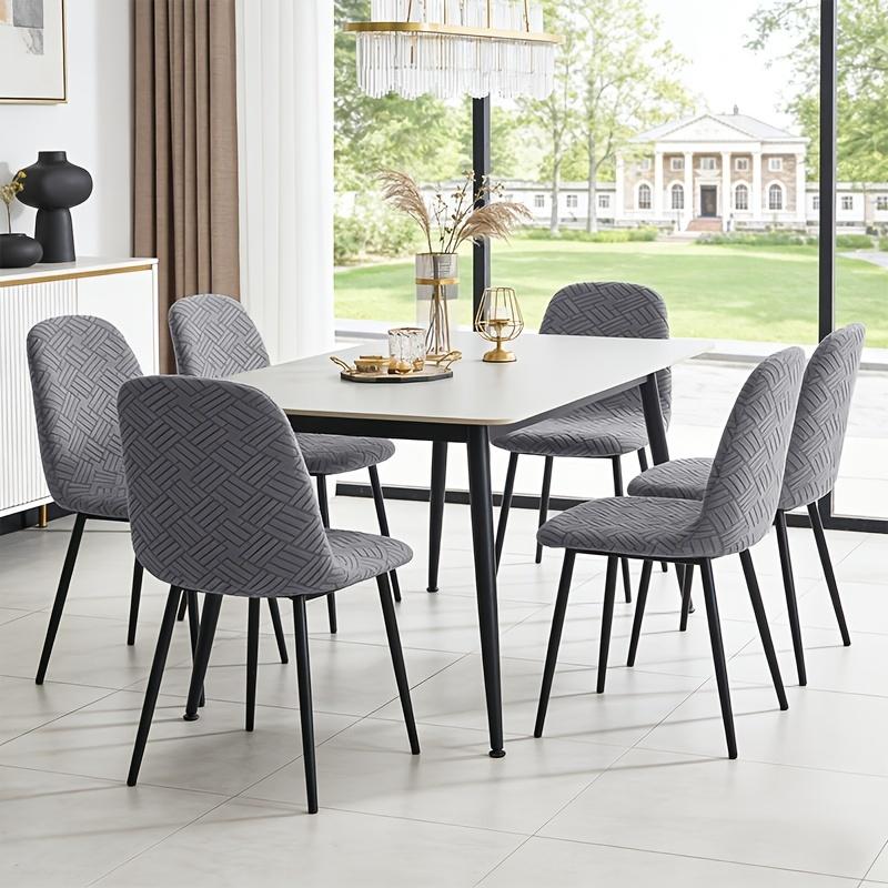 Jacquard Muschelförmige Stuhlhusse Dehnbar Esszimmerstuhl Sitzbezug Zuhause Armlose Sitzbezüge Abnehmbar Hotel Bankett