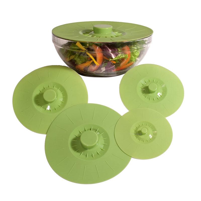 Silicone Sealing Lids for Cups & Bowls, Dustproof & Microwave Safe, 5-Piece Set