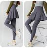 Spring & Autumn Women's Two-Piece-Style Yoga Skirt Pants - Sports Fitness Shark Pants with Integrated Hip Covering Base Layer