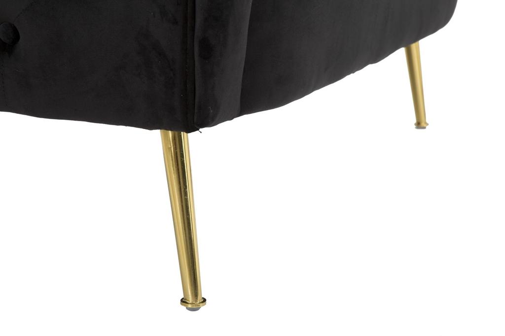 Sofa Bucarest Black Cm 127X74X71