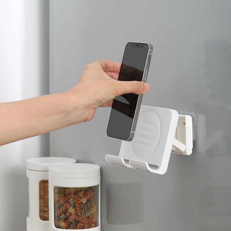 1 Pcs Portable Wall Mount Shower Phone Holder Adjustable Self-Adhesive Cellphone Stand Universal Stand