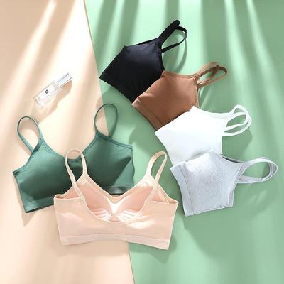 Yumei 116 Dámský vycpaný crop top s U-zády a páskem - Sexy tílko bez rukávů