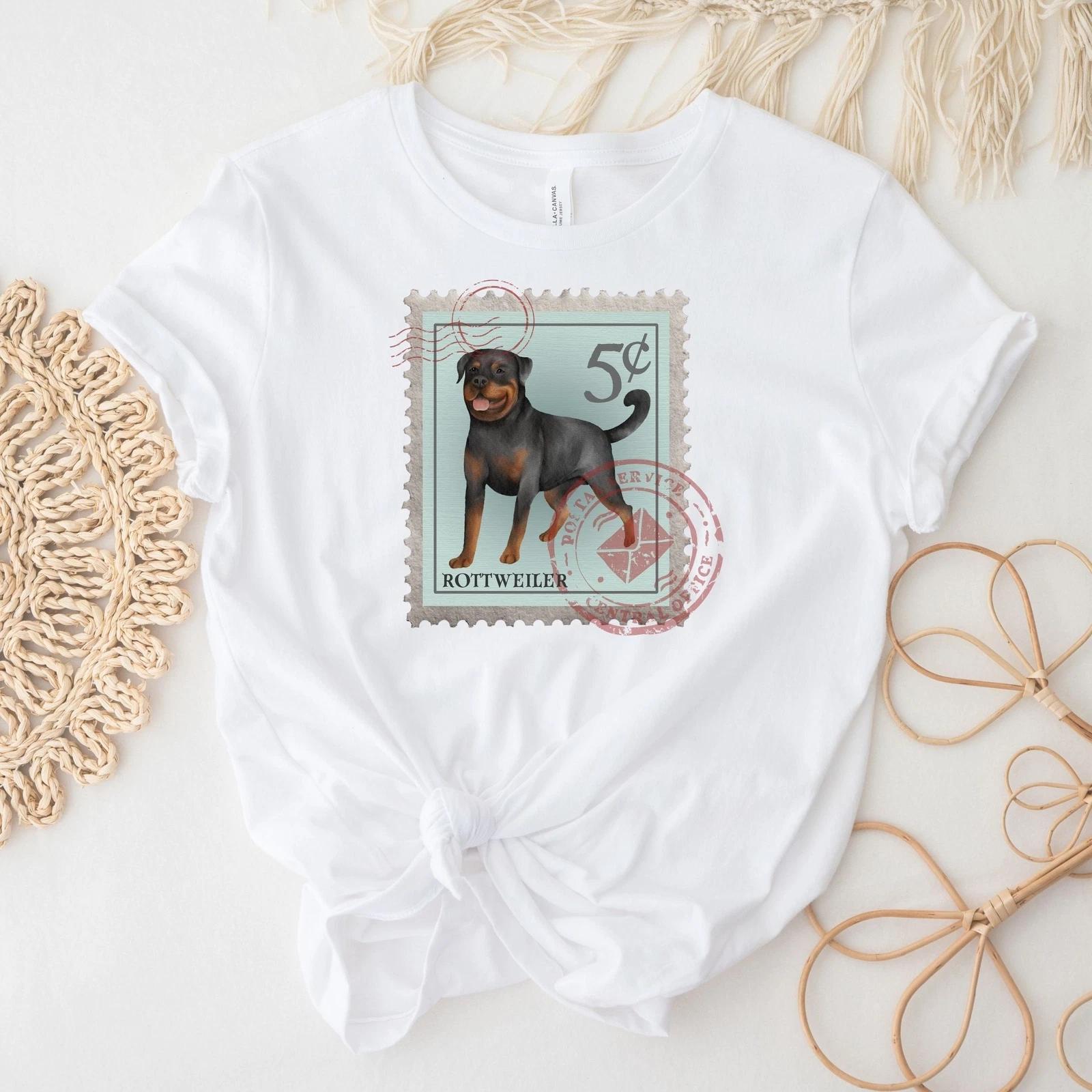 Rottweiler Dog Postage Stamp Shirt 2XL