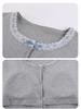 2025 Women's Pure Cotton Pajama Set - Long Sleeve & Pants, with Breast Pads, Loose Home Wear, Spring/Autumn Two-Piece.