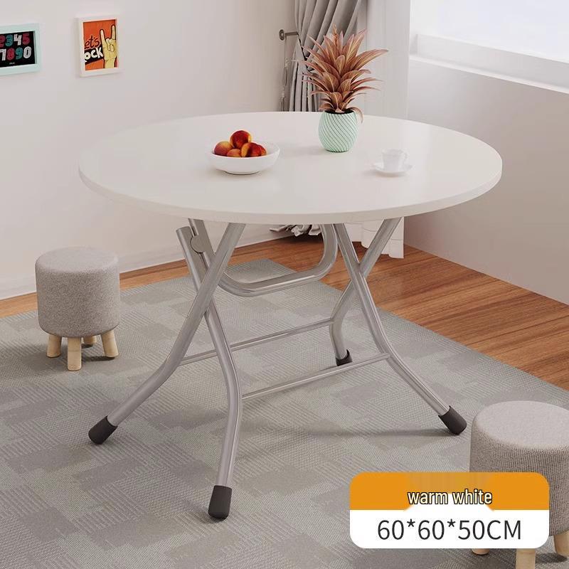 Compact Folding Dining Table for Small Spaces - Indoor/Outdoor Use, Square & Round Options Available