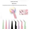 1Pcs Stainless Steel Eyelash Extension Tweezers Curved Straight Head Lashes Tweezer Non-Magnetic Eyelashes Nail Makeup Tools
