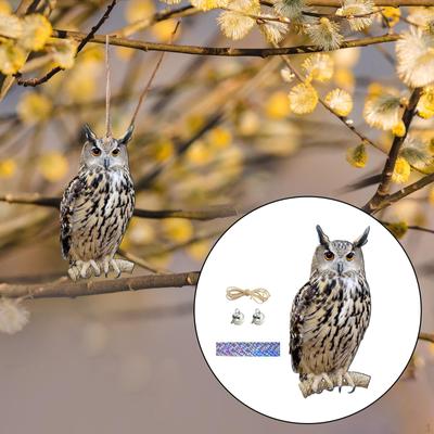 Fake Owl Decoration Realistic To Keep Birds Away for Yard Outdoor Patio