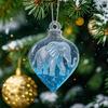 Christmas Tree Ornament Gradient Blue Elephant Pendant For Xmas Decor Light Exquisite Winter Wonderland Hanging Ornament