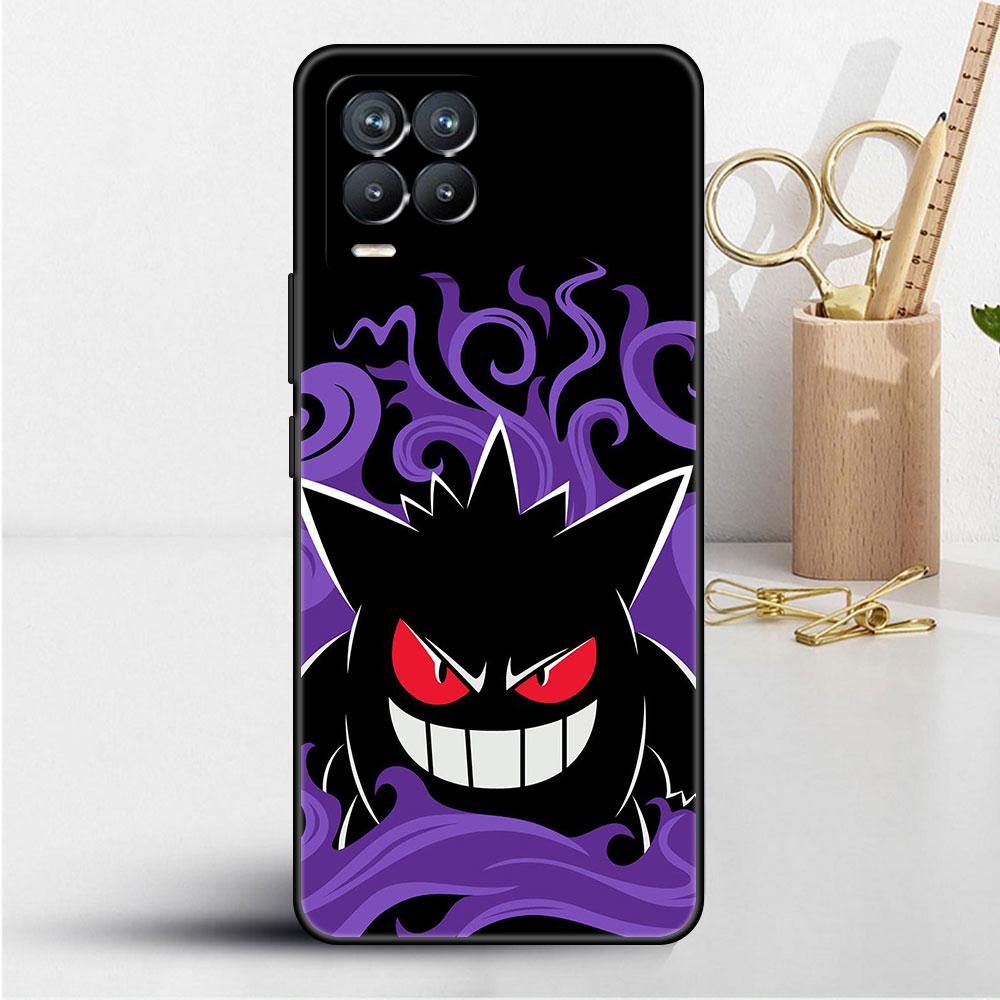 

Чехол для Realme 8 C21y GT Neo 2 3 8i C21 7 C11 6 C12 C35 C3 GT 9 Pro C12, силиконовый чехол из ТПУ для телефона, японское аниме Pokemon Gengar Realme GT Neo3