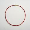 Simple Vacation Style Fashion Necklace Temperament Personality Retro Red Jasper Handmade Beaded Collarbone Chain Niche Necklace Women