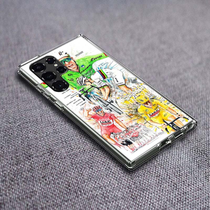 Bicycle Race Phone Case For Samsung Galaxy S24 S23 S21 S20 FE S22 S26 Ultra S25 Edge S10 Plus Cover Clear TPU Capa Shell Coque S