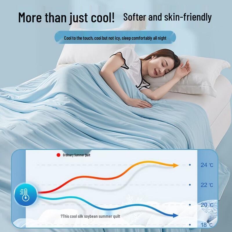 Oeny Solid Color Cooling Summer Quilt