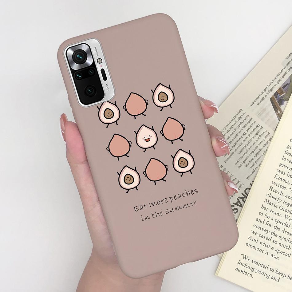 For Xiaomi Redmi Note 10 Case Love Heart Avocado Soft Silicone Cover Phone Case on Redmi Note 10S Note10 S Note 10 Pro Max Funda