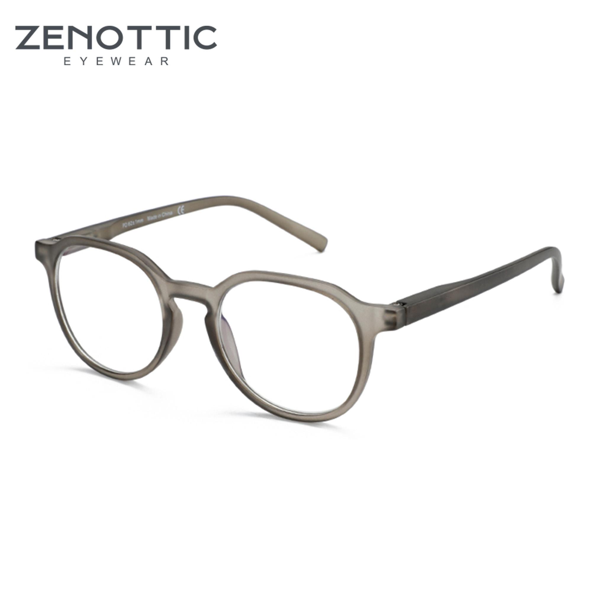 

ZENOTTIC Retro Circular Anti-blue Light Glasses Blue Light Blocking Round Computer Eyeglasses for Unisex Fashion 420007