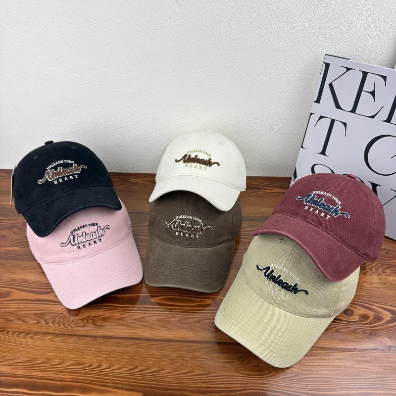 Letter Embroidery Autumn Baseball Cap For Men And Women, Wide Brim, Small Face, Big Head Circumference, Peaked Cap
