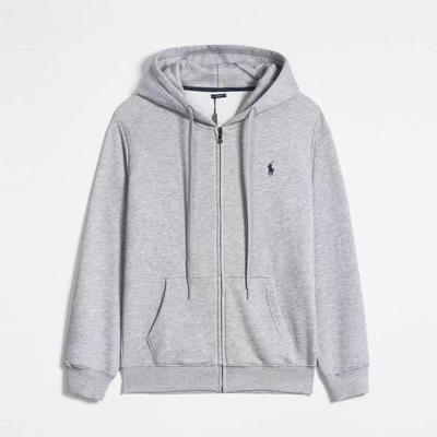 Frühling Dünn Kapuzen-Strickjacke Farbe Sweatshirt Bestickt Locker Groß Paul Herrenmantel
