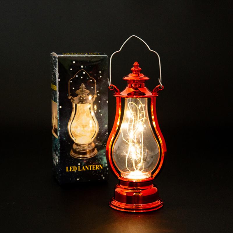 Retro Led Oil Lamp Wine Pot-shaped Copper Wire String Light Portable Night Lights Ornament For