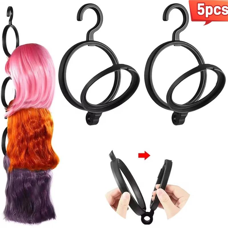 1-5Pcs Hangering Wig Hanger Stand For Multiple Wigs Portable Hanging Wig Stands Used For Wigs Hat Display Styling Display Tools
