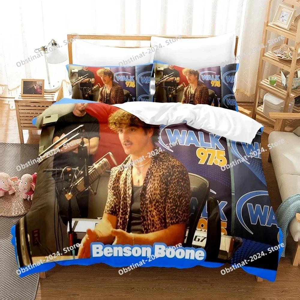 Benson Boone concert Bedding Set Printed single Comforter Quilt Bed Cover Duvet Cover Pillow Case 3 Pieces Sets Kids Adult Size