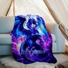 1PC Custom Name Blue Dragon Thunderstorm Outdooor Flannel Blankets Patterns Throw Blanket All-Season Soft Gift for Couch, Bed, Camping Gifts