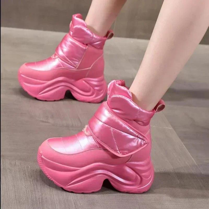 Modne Nowe Botki Zimowe Damskie Buty Wodoodporne Modne Śniegowce Grube Podeszwy Ciepłe Wygodne Damskie Buty na Platformie