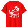 Harajuku T Shirt Beach Artemis Launch To The Moon Hipster T Shirts  Cotton Tshirt for Unisex Y2K Fun Short Sleeve Tees