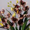 with Leaves Artificial Orchid Flower Branch Artificial Cymbidium Faux Flowers  Wedding Decor