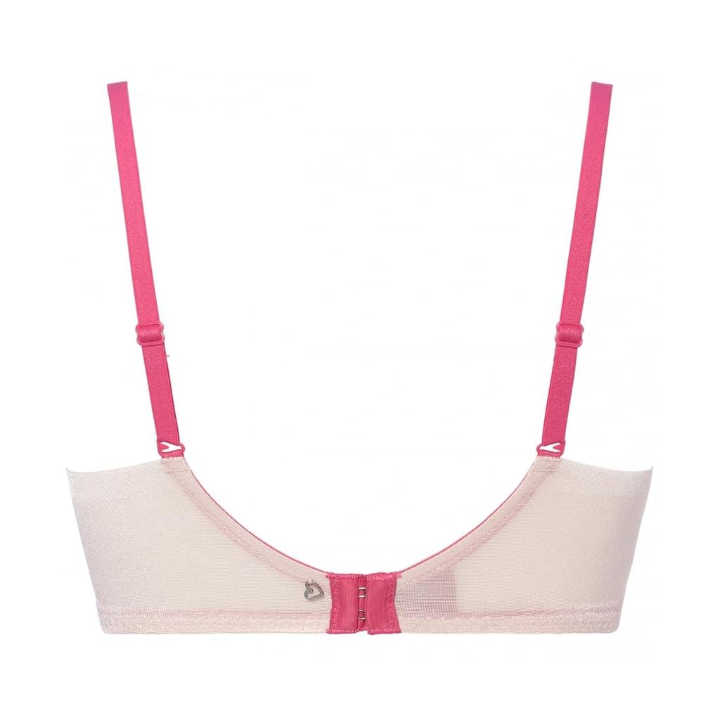 AMOSTYLE Charming Slim Line Deep V Bra Handsome Rose M015 Size F65 Glamor(R) (White)