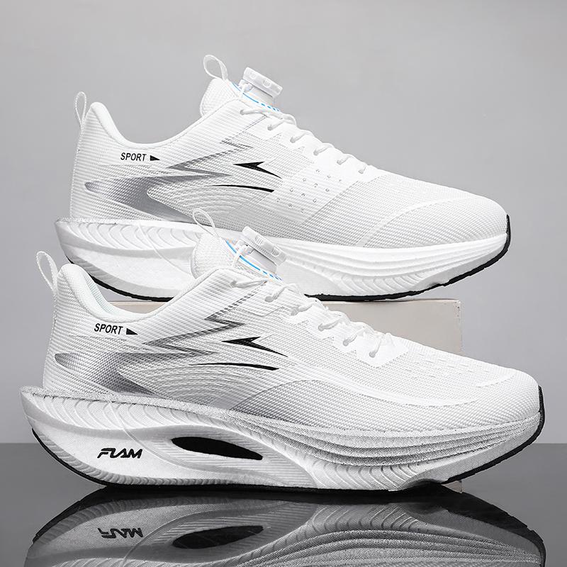 Marathon Running Shoes Men Athletic Carbon Board Air Cushion Breathable Lightweight Women'S Plush Comfort Athletic Nonskid Athletic Shoes
